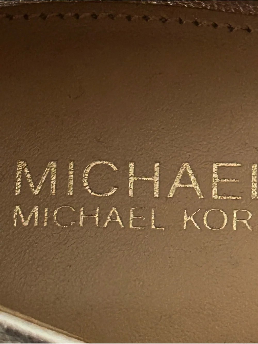 MICHAEL Michael Kors Pale Gold Leather Round-Toe Pumps